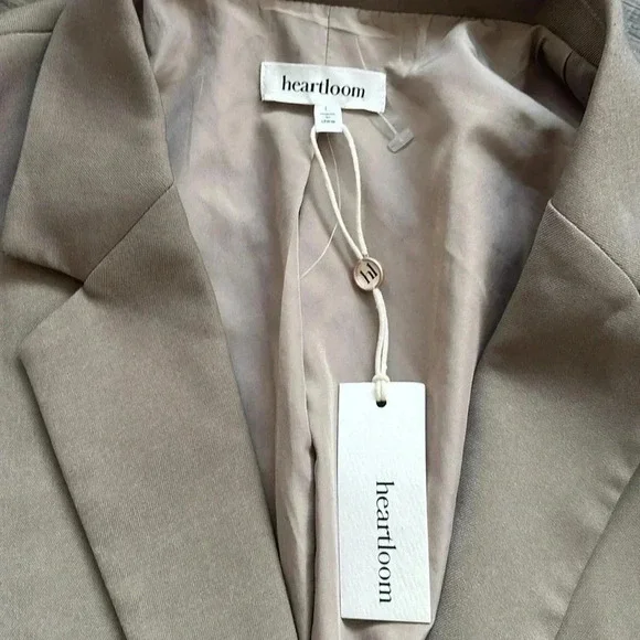 Heartloom Taupe Blazer with Button Detail - Picture 7 of 16